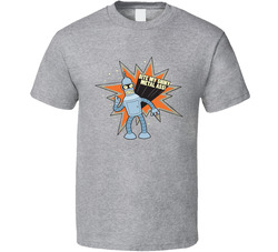 Bender Futurama Tv Show Gray Unisex T Shirt