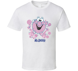 Mr Bubble Retro Brand Logo Vintage White Unisex T Shirt 40351736
