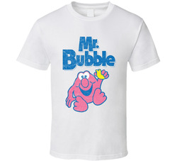 Mr Bubble Retro Vintage Bubblebath Logo Grunge Worn Look White Unisex T Shirt 40351780