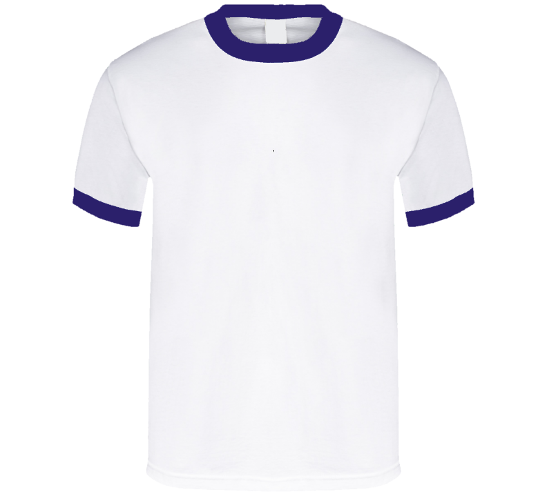 Ringer White Royal Blue Retro Vintage  T Shirt Ringer White Royal Blue Retro Vintage  T Shirt