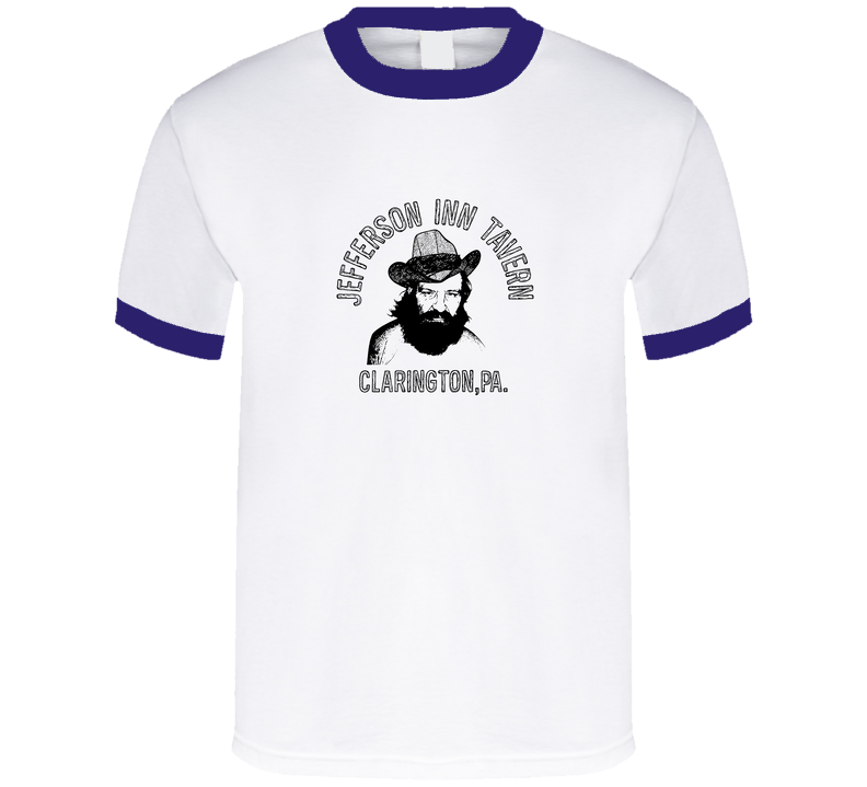 Jefferson Inn Tavern White Blue Outlaw Bar Beer Ringer T Shirt Jefferson Inn Tavern White Blue Outlaw Bar Beer Ringer T Shirt