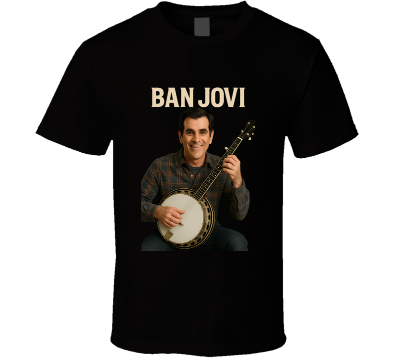 Ban JOVI Phil Dunphy Banjo T Shirt