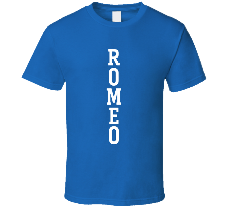 Romeo Horizontal Back Print T Shirt