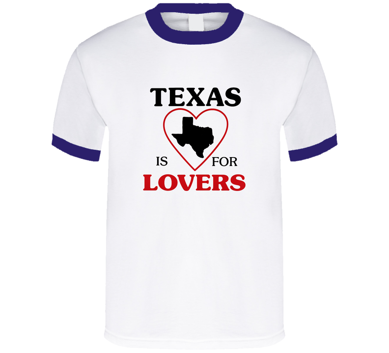 Texas Is For Lovers Retro Vintage Royal Blue Ringer T Shirt Texas Is For Lovers Retro Vintage Royal Blue Ringer T Shirt