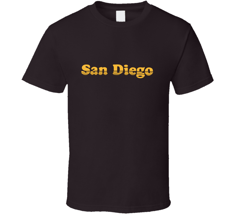 Vintage San Diego Brown Flocked T Shirt Vintage San Diego Brown Flocked T Shirt