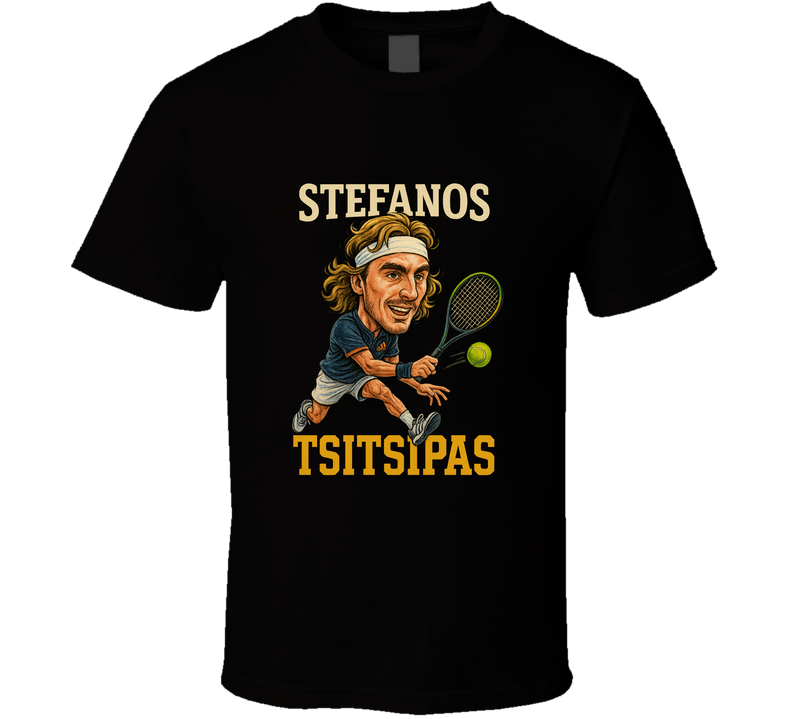 Stefanos Tsitsipas Vintage Retro Caricature Tee T Shirt Stefanos Tsitsipas Vintage Retro Caricature Tee T Shirt