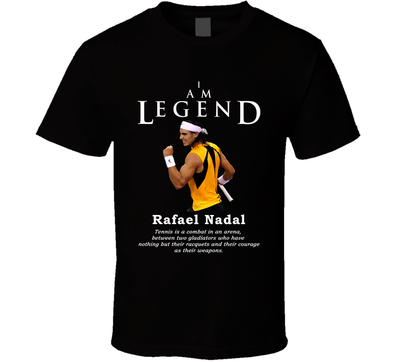 Rafael Nadal Legend Tennis Black Unisex T Shirt