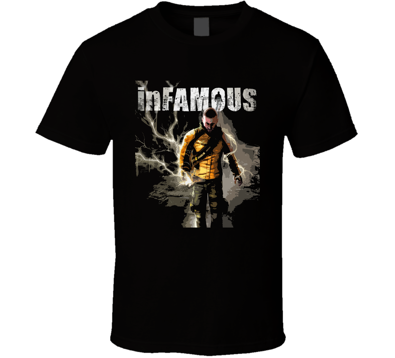 Infamous Video Game Cole Black Unisex T Shirt Infamous Video Game Cole Black Unisex T Shirt
