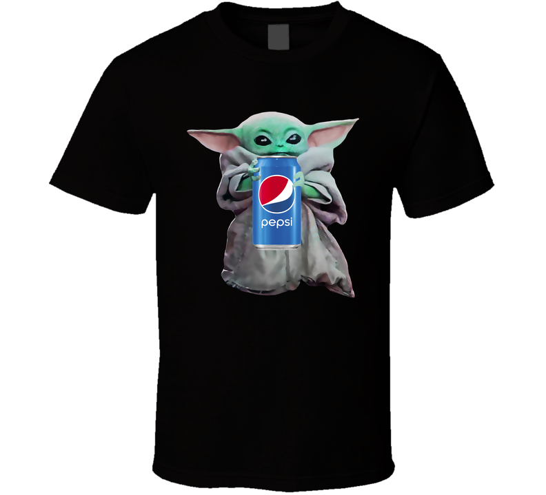 Baby Yoda The Child Mandalorian Pepsi Soda Pop Drink Black Unisex T Shirt Baby Yoda The Child Mandalorian Pepsi Soda Pop Drink Black Unisex T Shirt