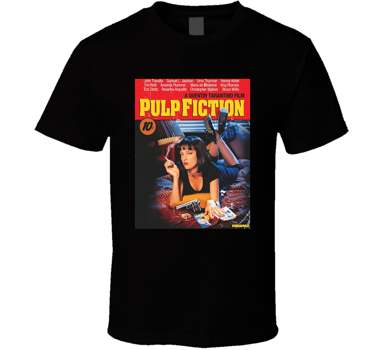 Pulp Fiction  Movie 90s Retro Movie Fan  Fan Black Unisex T Shirt