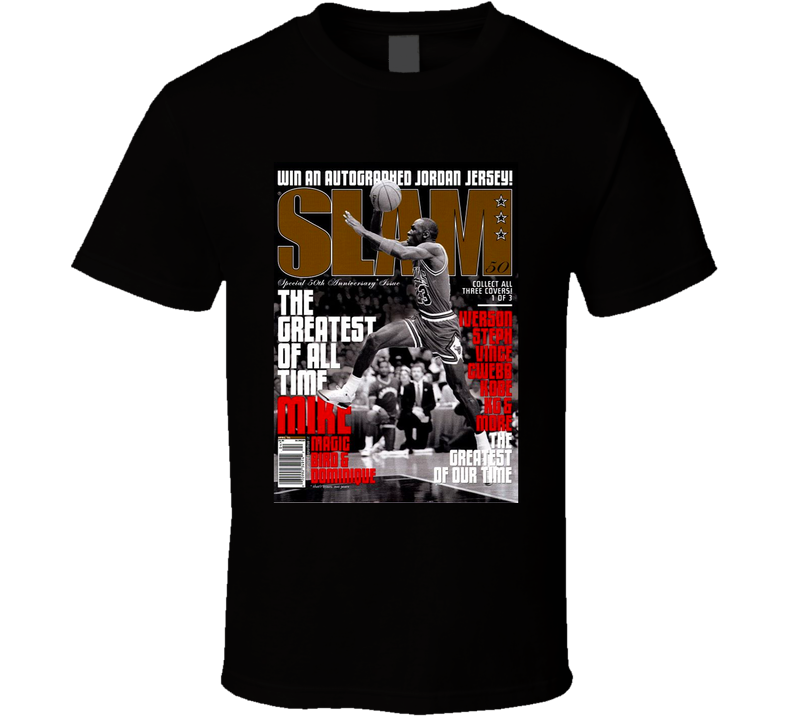 Michael Jordan Slam Dunk Magazine Cover Basketball Black Unisex T Shirt Michael Jordan Slam Dunk Magazine Cover Basketball Black Unisex T Shirt