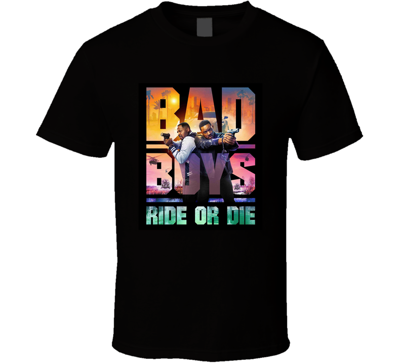 Bad Boys Ride Or Die Movie Fan Black Unisex T Shirt