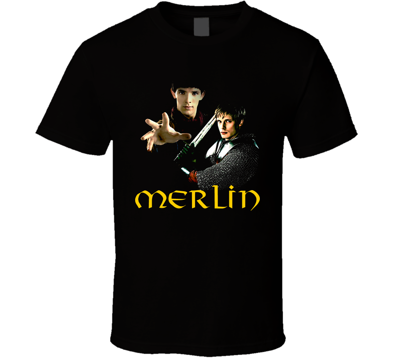 Merlin Fantasy Adventure Classic Black Unisex T Shirt Merlin Fantasy Adventure Classic Black Unisex T Shirt