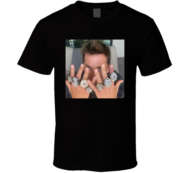 Tom Brady Superbowl Rings Sports Fan Black Unisex T Shirt Tom Brady Superbowl Rings Sports Fan Black Unisex T Shirt
