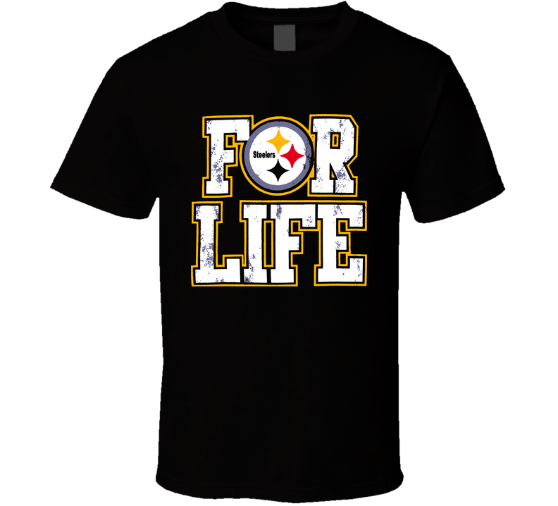 Steelers For Life Football Black Unisex T Shirt Steelers For Life Football Black Unisex T Shirt
