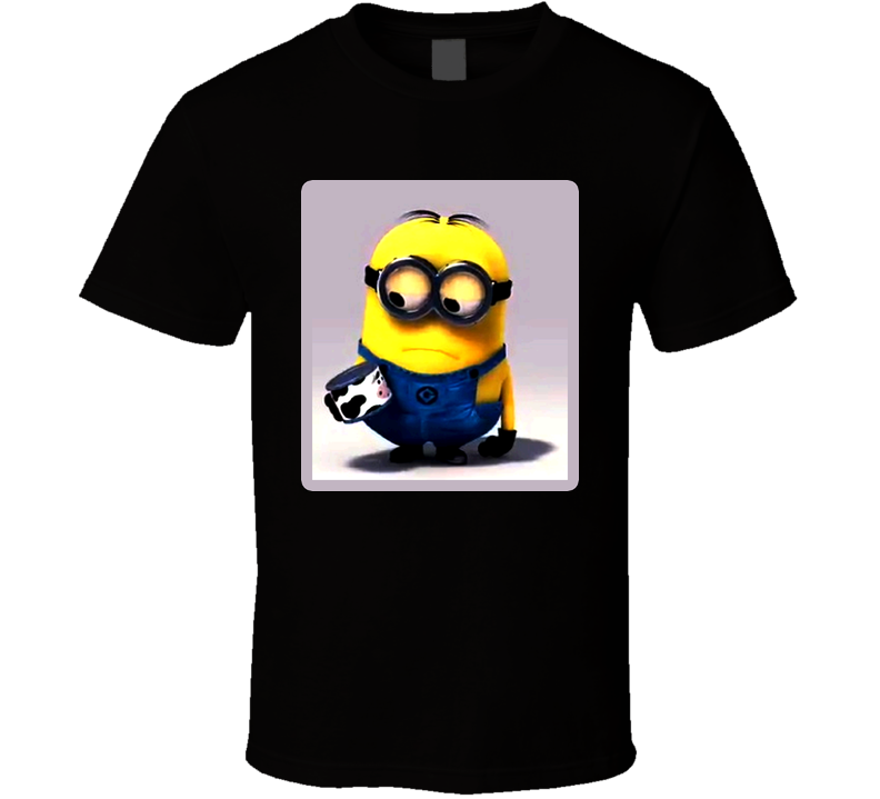 Despicable Me Minions Cartoon Black Unisex T Shirt
