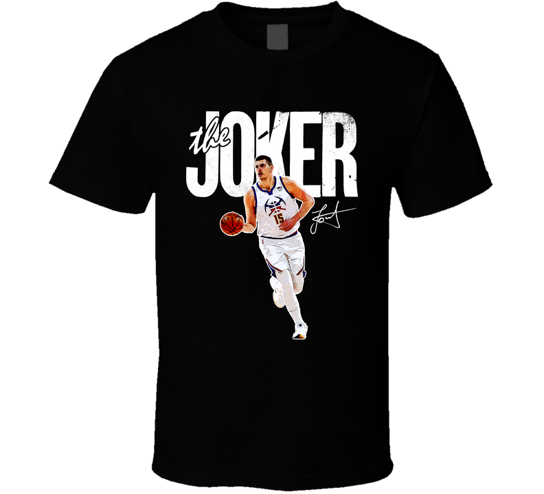 Nikola Jokic Joker Dribbling Black Unisex T Shirt Nikola Jokic Joker Dribbling Black Unisex T Shirt