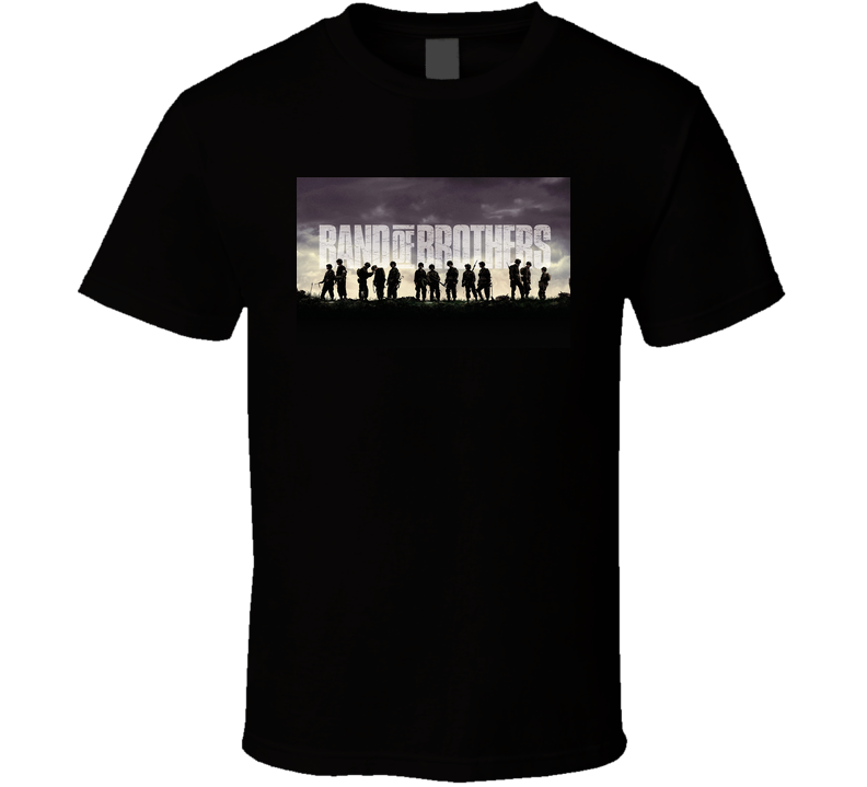 Band Of Brother Promo Poster Tv Show Fan Black Unisex T Shirt Band Of Brother Promo Poster Tv Show Fan Black Unisex T Shirt