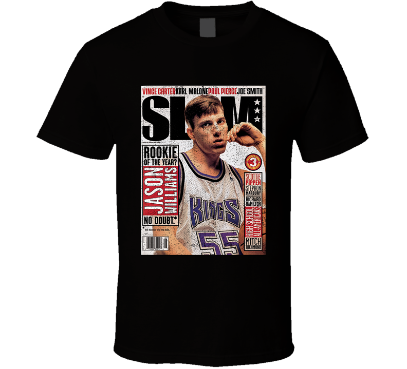Jason Williams Slam Magazine Cover August 1999 Sacarmento Basketball Fan Black Unisex T Shirt