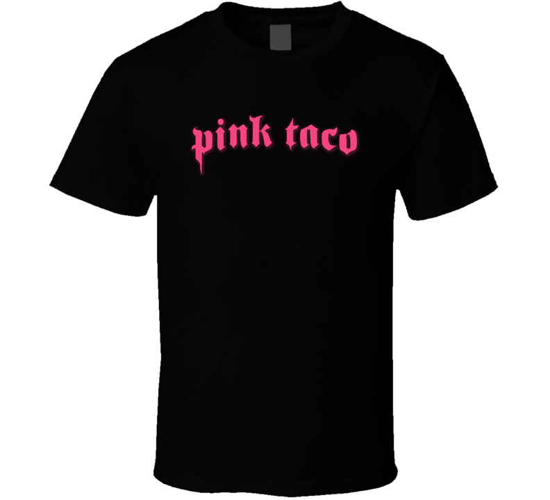 Pink Taco Hollywood Cali Food Black Unisex T Shirt