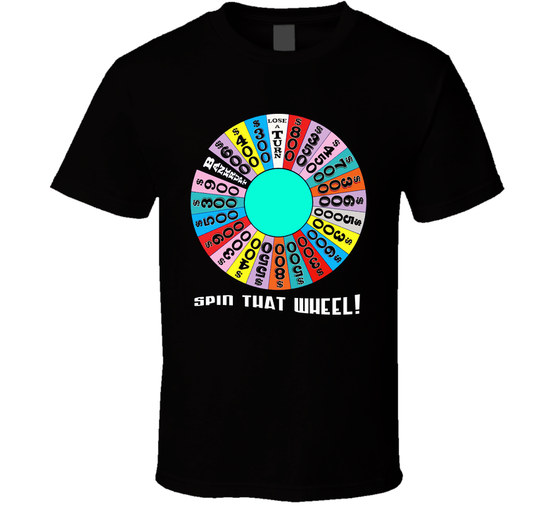 Wheel Of Fortune Tv Show Black Unisex T Shirt Wheel Of Fortune Tv Show Black Unisex T Shirt