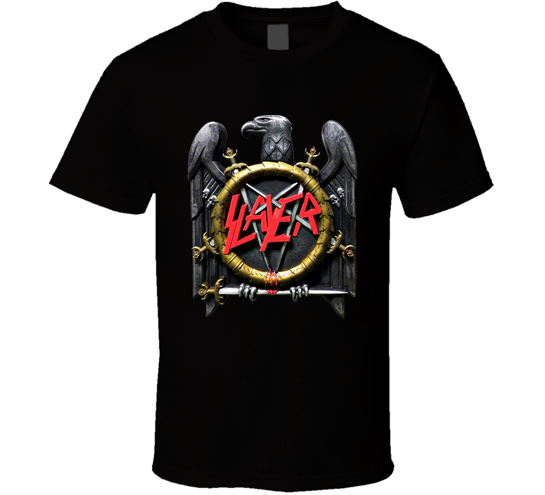 Slayer Eagle Logo Vintage Retro Rock Band Album Cover Fan Black Unisex T Shirt Slayer Eagle Logo Vintage Retro Rock Band Album Cover Fan Black Unisex T Shirt