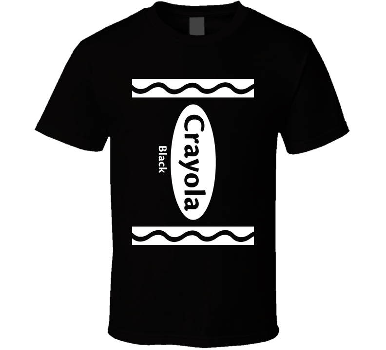 Crayola Black Color Crayon Funny Halloween Group Costume Black Unisex T Shirt