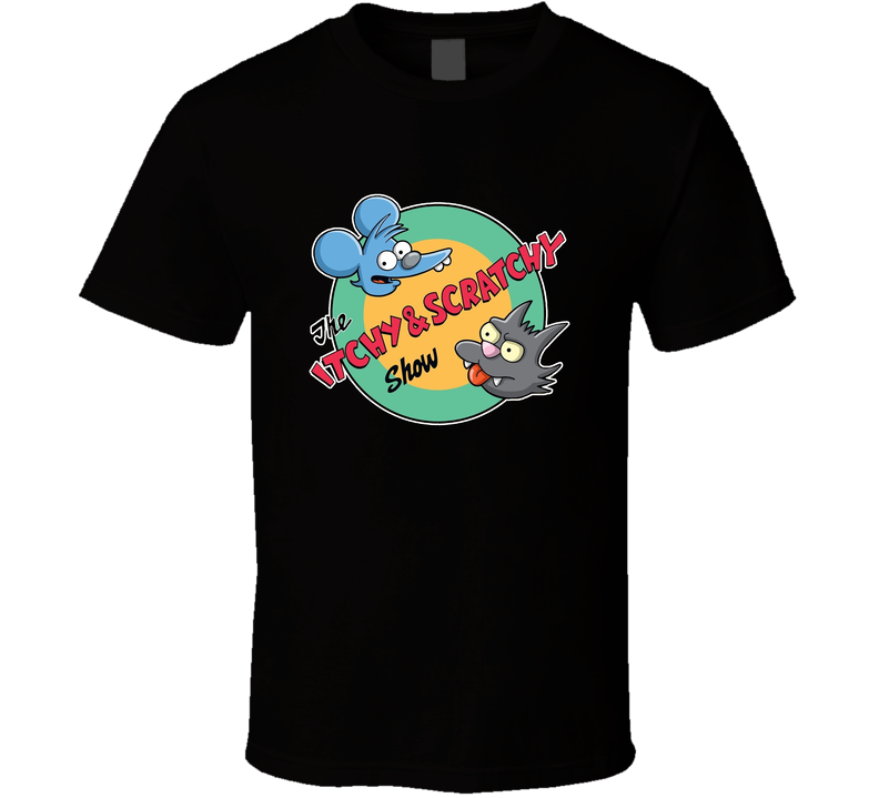 The Itchy And Scratchy Show Black Unisex T Shirt The Itchy And Scratchy Show Black Unisex T Shirt