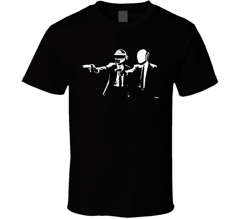 Daft Punk Meets Pulp Fiction Black Unisex T Shirt Daft Punk Meets Pulp Fiction Black Unisex T Shirt