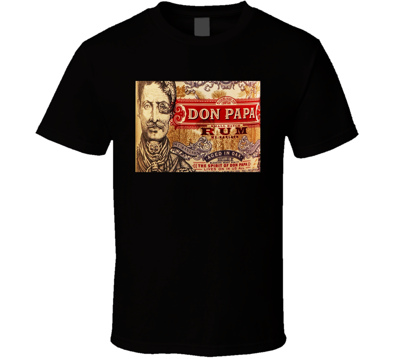 Don Papa Rum Classic Logo Drinking Black Unisex T Shirt