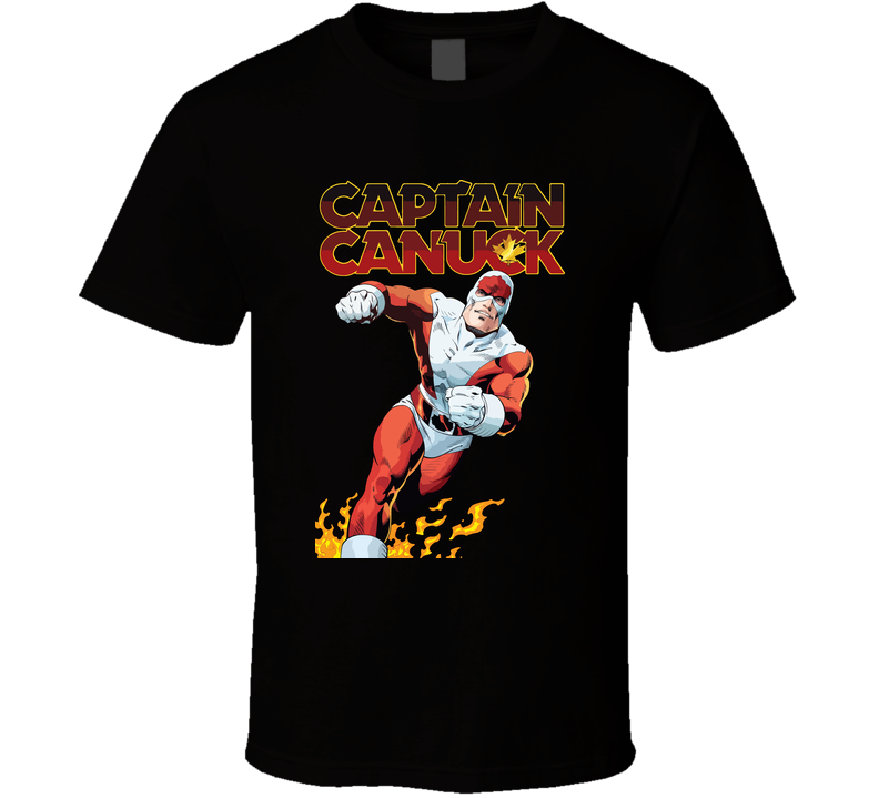 Captain Canuck Canada America Maple Leaf Black Unisex T Shirt Captain Canuck Canada America Maple Leaf Black Unisex T Shirt