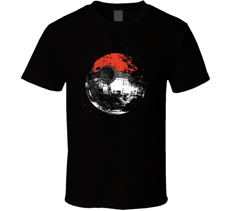 Pokeball Deathstar Funny Pokemon Star Wars Mash Up Black Unisex T Shirt Pokeball Deathstar Funny Pokemon Star Wars Mash Up Black Unisex T Shirt