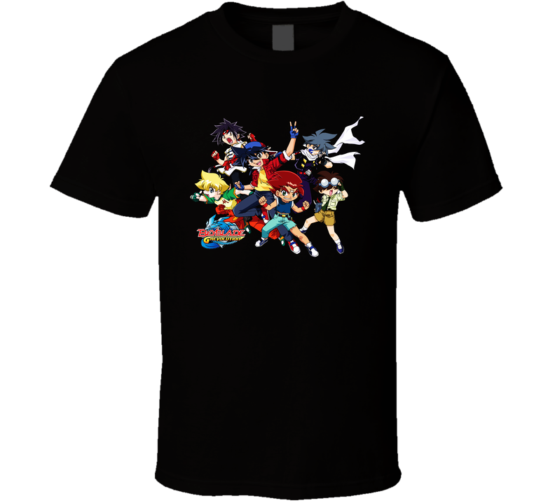 Beyblade G-revolution Team Of Good Guys Black Unisex T Shirt Beyblade G-revolution Team Of Good Guys Black Unisex T Shirt