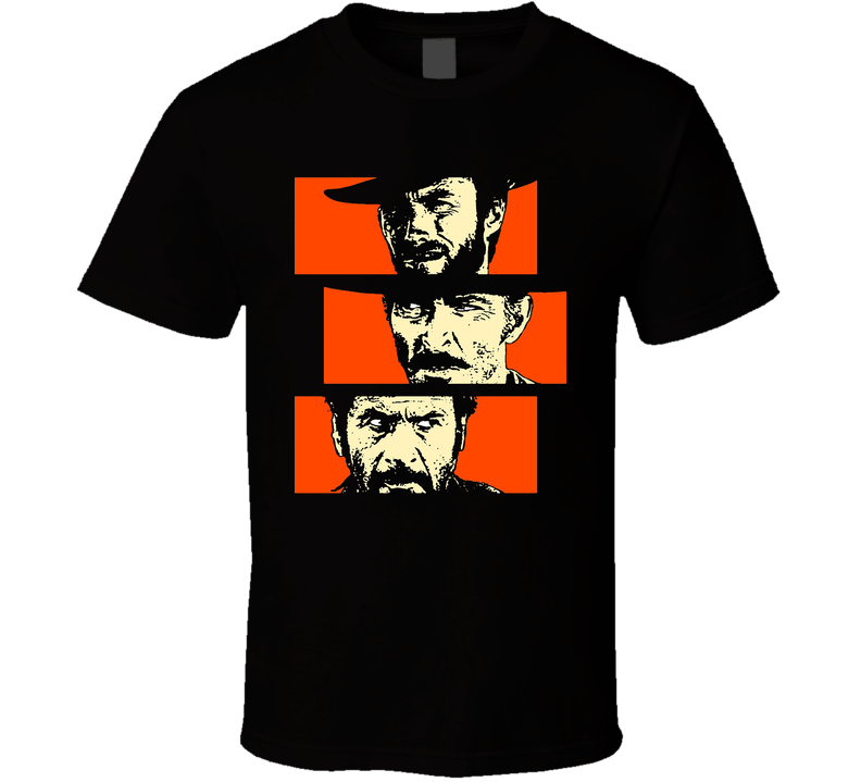 The Good The Bad And The Ugly Silhouette Western Movie Fan Black Unisex T Shirt The Good The Bad And The Ugly Silhouette Western Movie Fan Black Unisex T Shirt
