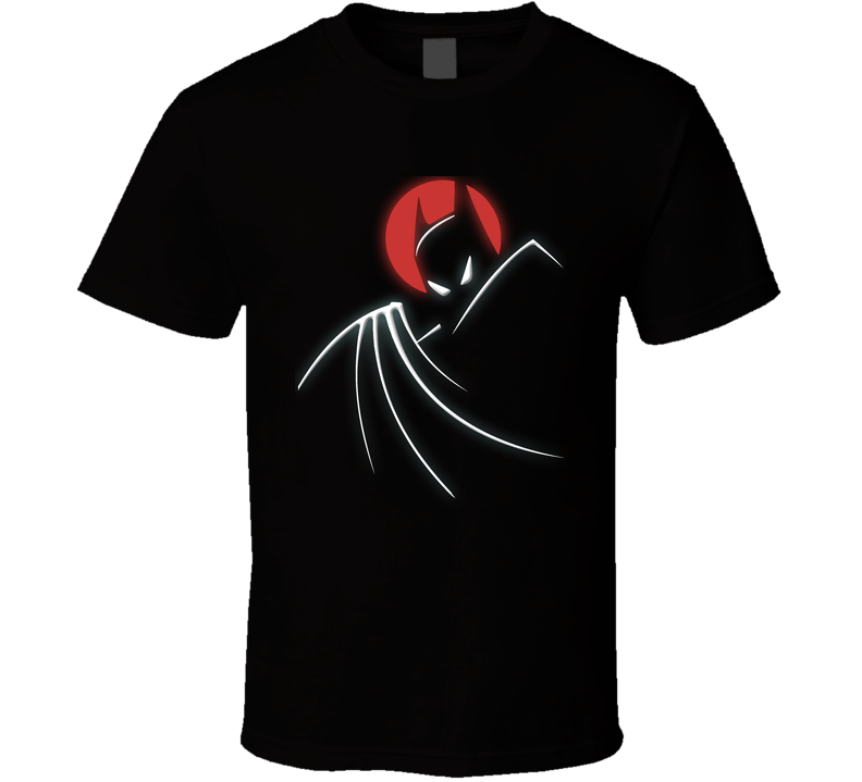 Batman Animated Series Silhouette Black Unisex T Shirt