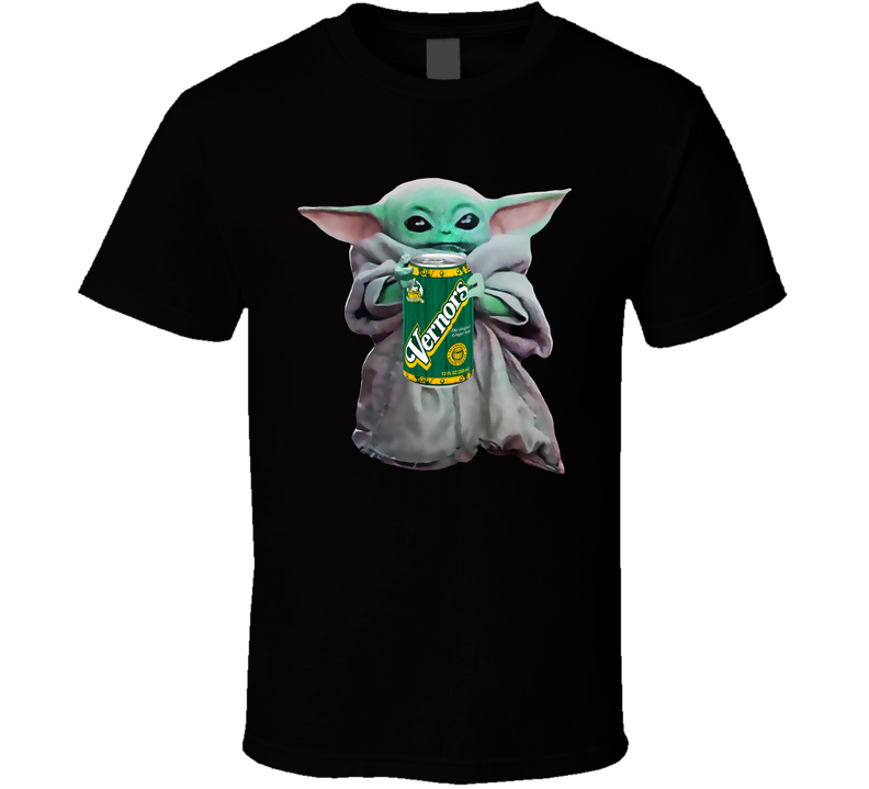 Baby Yoda The Child Mandalorian Vernor's Ginger Ale Soda Pop Drink Black Unisex T Shirt