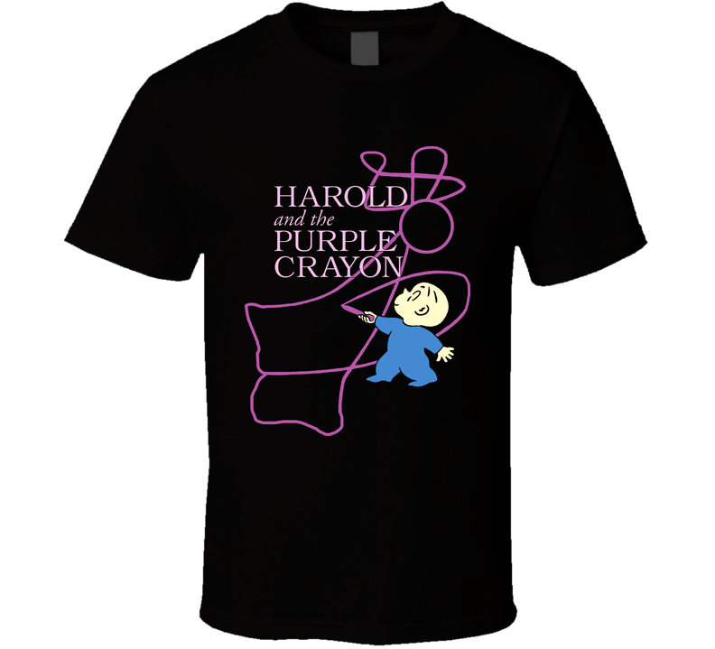 Harold Purple Crayon Children's Book Title Black Unisex T Shirt
