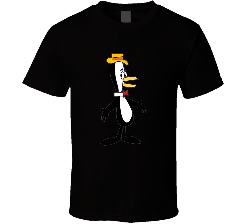 Tennessee Tuxedo Retro Cartoon Character Black Unisex T Shirt