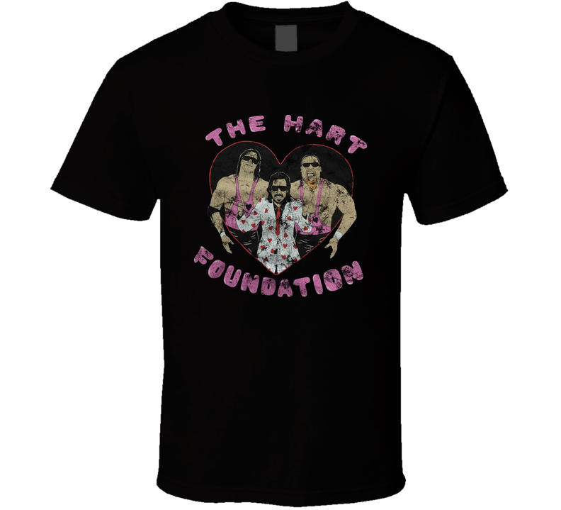 Vintage Distressed The Hart Foundation Anvil Rip Fan Black Unisex T Shirt Vintage Distressed The Hart Foundation Anvil Rip Fan Black Unisex T Shirt