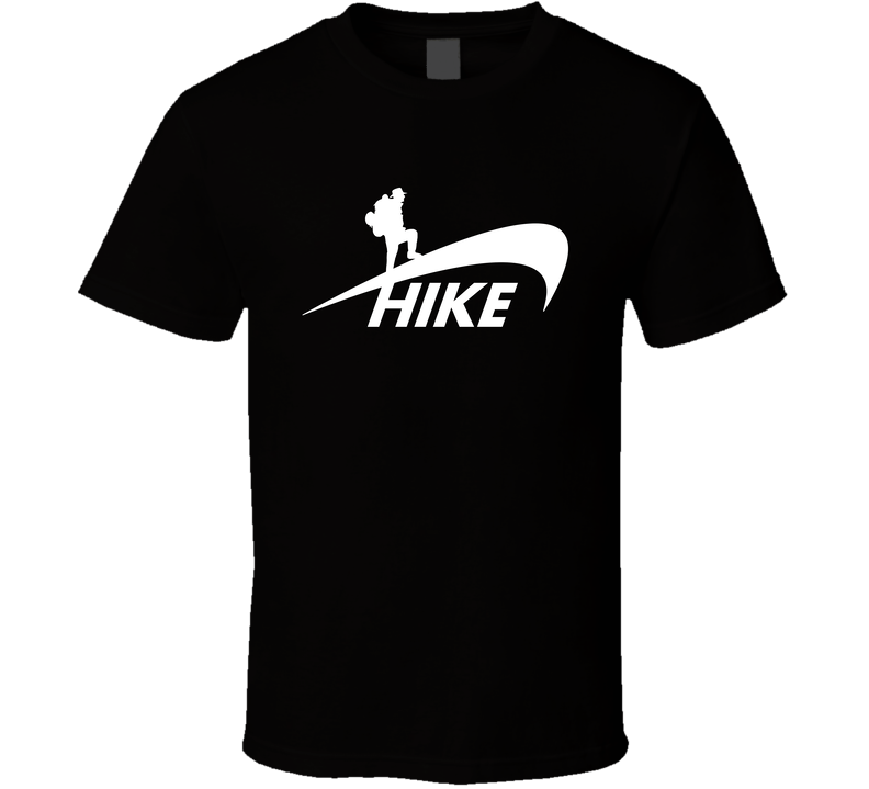 Hike Outdoorsman Nike Logo Parody Mashup Black Unisex T Shirt Hike Outdoorsman Nike Logo Parody Mashup Black Unisex T Shirt