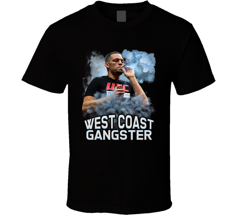West Coast Gangster Nate Diaz Mma Fighter Black Unisex T Shirt