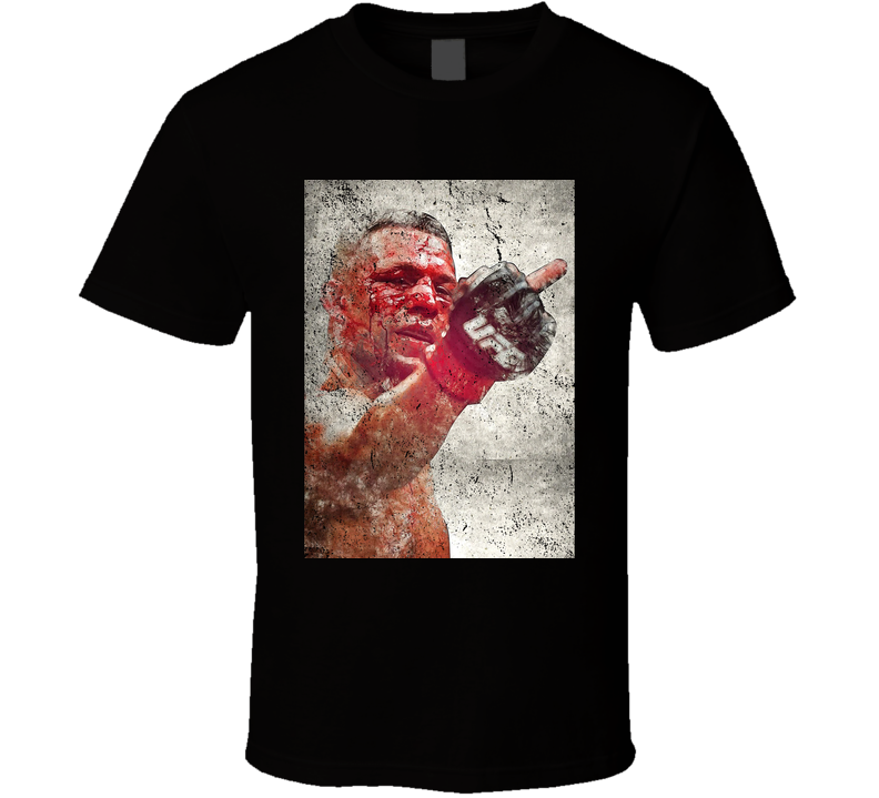 Bloody Nate Diaz Art Print Black Unisex T Shirt