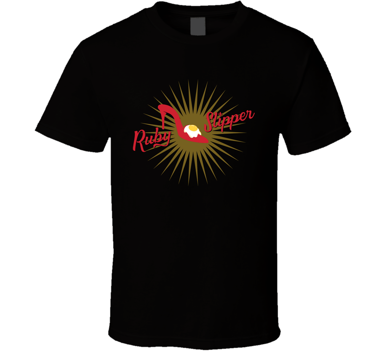 Ruby Slipper Cafe New Orleans Restaurant Logo Black Unisex T Shirt