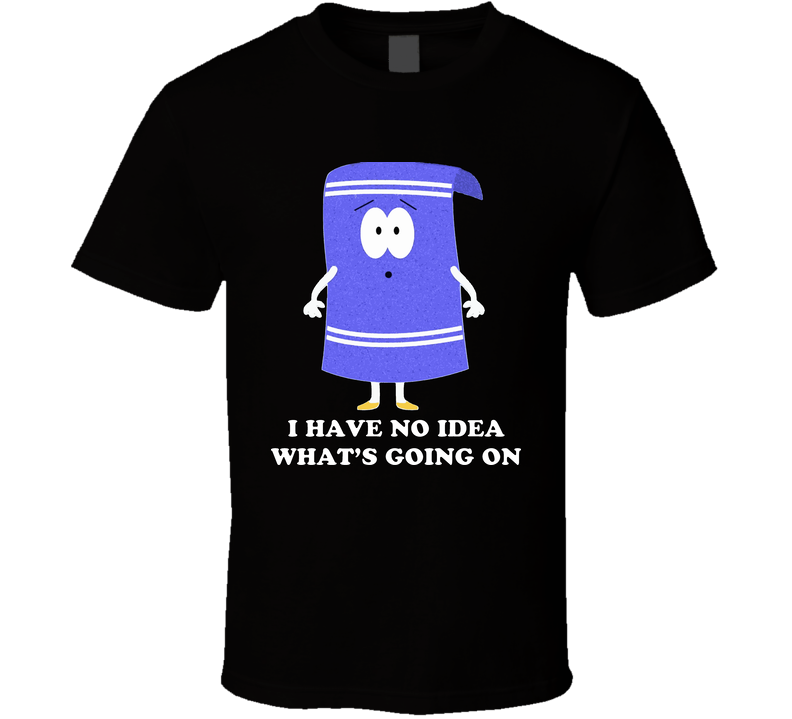 Southpark Towelie No Idea Black Unisex T Shirt