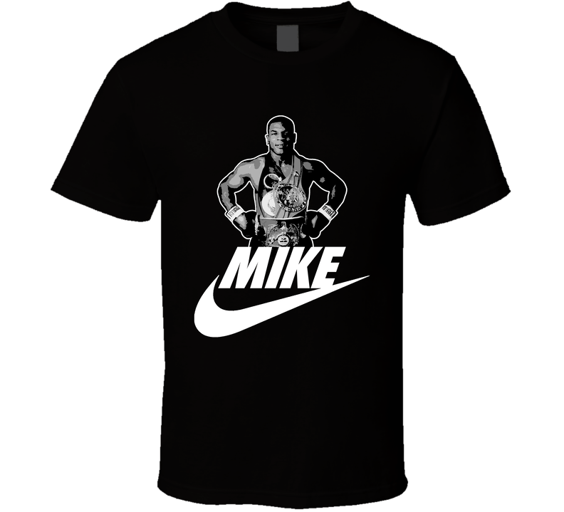 Mike Tyson Boxing Swoosh Logo Parody Boxer Fan Black Unisex T Shirt