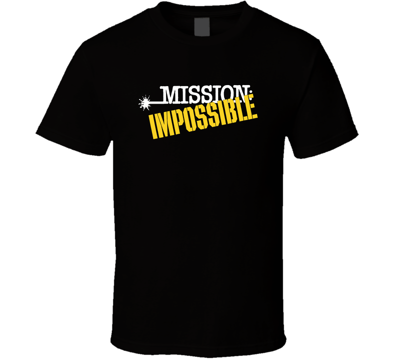 Mission Impossible Retro 80s Tv Show Logo Fan Black Unisex T Shirt