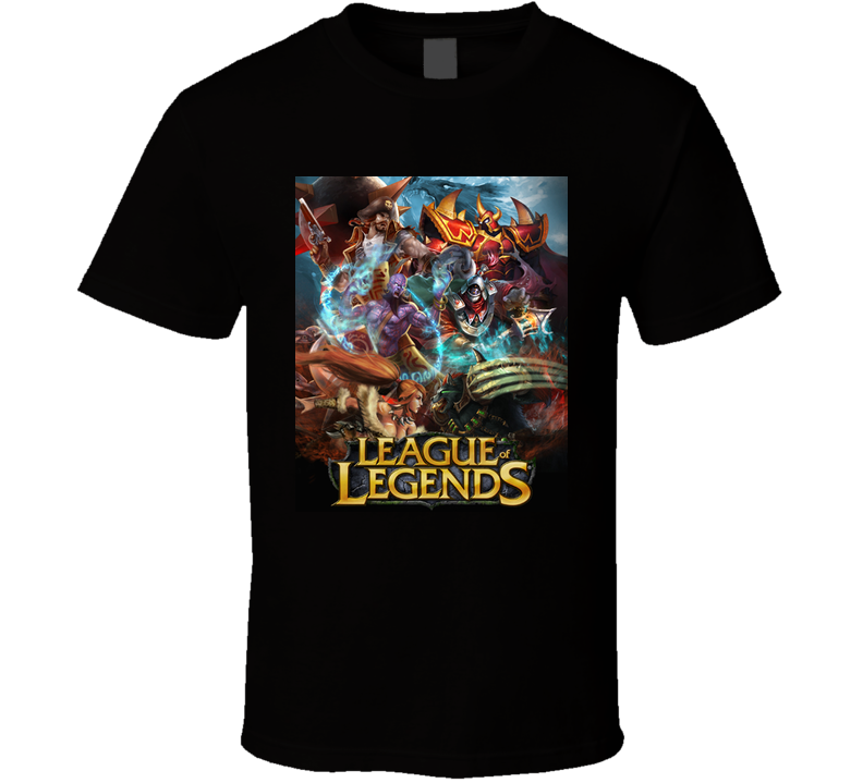 League Of Legends Video Game Cover Black Unisex T Shirt