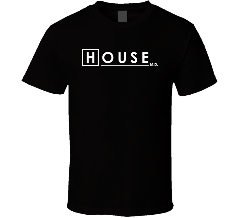 House M.d. 2000s Tv Show Fan Logo Black Unisex T Shirt House M.d. 2000s Tv Show Fan Logo Black Unisex T Shirt