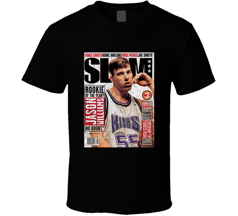 Slam Magazine Issue 35 Jason Williams Popular Basketball Magazine Grunge Look Black Unisex T Shirt Slam Magazine Issue 35 Jason Williams Popular Basketball Magazine Grunge Look Black Unisex T Shirt