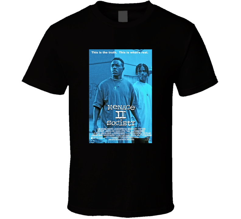 1993 Menace Ii Society Hip Hop Movie Cover Black Unisex T Shirt